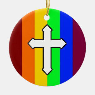 Décoration En Céramique Rainbow Cross ROY G BIV