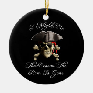 Décoration En Céramique Raison Pour Laquelle Le Rhum Est Partis Pirate Sku