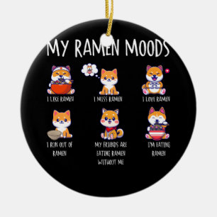 Décoration En Céramique Ramen Lover Shiba Inu Chien nouilles japonaises Ra