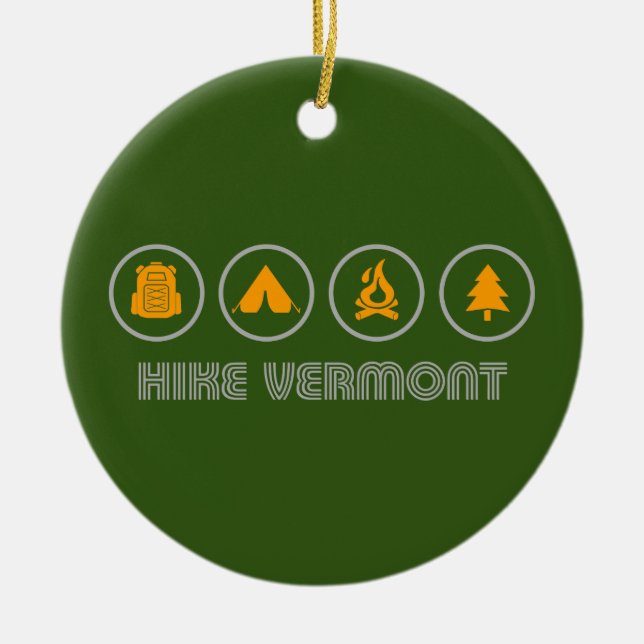 Décoration En Céramique Randonnée dans le Vermont (Devant)