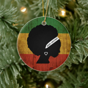 Décoration En Céramique Rasta Femme Joyeux Noël