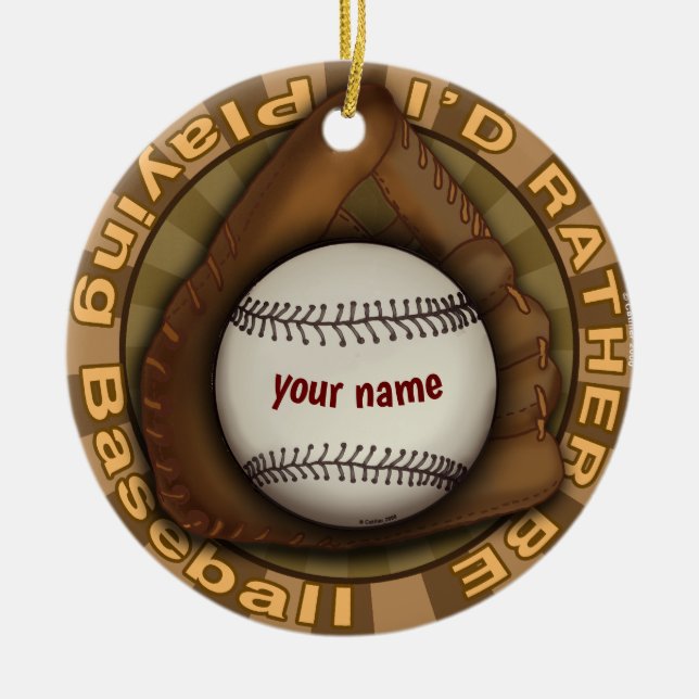 Décoration En Céramique Rather play baseball (Devant)