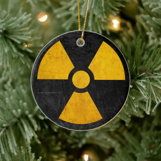 Décoration En Céramique Réacteur nucléaire radioactif Cerveau jaune et noi (Arbre)