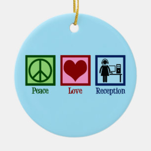 Décoration En Céramique Réception d'amour de paix gentille réceptionniste