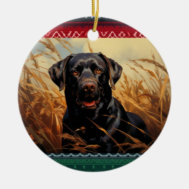 Décoration En Céramique Récupérateur de chocolat Labrador (Devant)