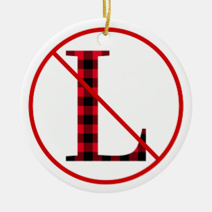 Décoration En Céramique Red and Black Buffalo Plaid No L