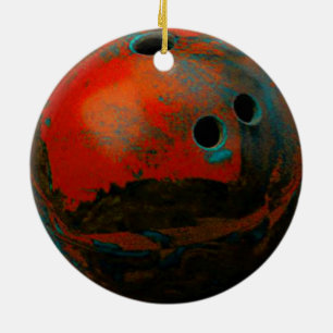 Décoration En Céramique Red Bowling Ball Customise It