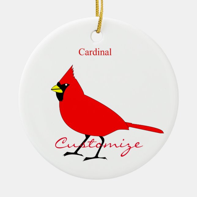 Décoration En Céramique Red Cardinal Bird Thunder_Cove (Devant)