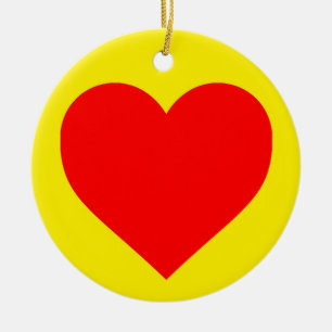 Décoration En Céramique Red Heart Heat Pop Art