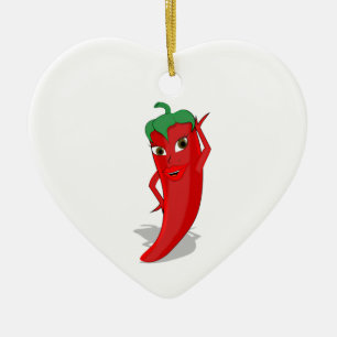 Décoration En Céramique Red Hot Pepper Diva