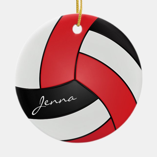 Décoration En Céramique Red, White & Black 🏐 volley (Devant)