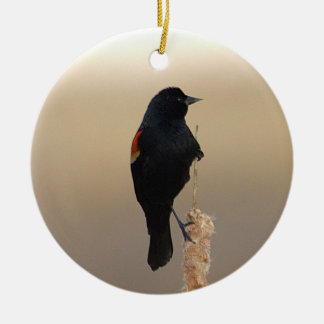 Décoration En Céramique Red-winged Blackbird Ornament