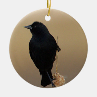 Décoration En Céramique Red-winged Blackbird Ornament