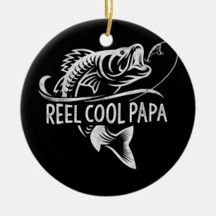 Décoration En Céramique Reel Cool Papa Pêche Papa Cadeaux Fête des pères