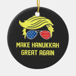 Décoration En Céramique Refaire Hanukkah Great Again Trump Juif