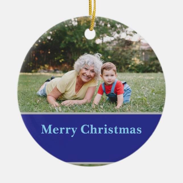 Décoration En Céramique Reindeer Silhouette Christmas Greeting and Photo  (Devant)