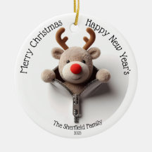 Reindeer - Zipper défoncé Noël personnalisé