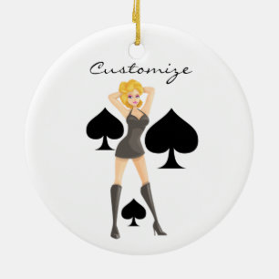Décoration En Céramique Reine Blonde de Pique Black Spades Thunder_Cove