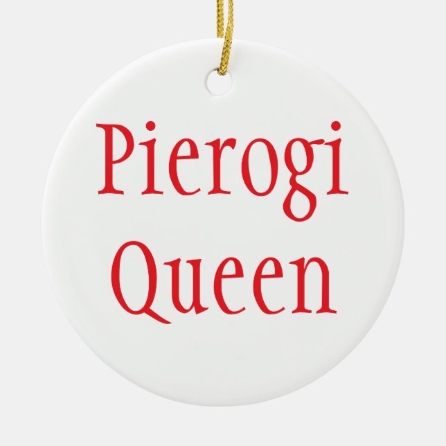 Décoration En Céramique "Reine Pierogi - Joyeux Noël 2024" (Devant)