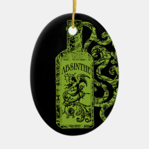 Décoration En Céramique Remous de bouteille d'absinthe