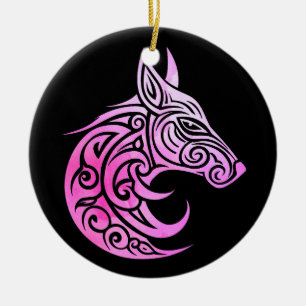 Décoration En Céramique Renard nordique celtique