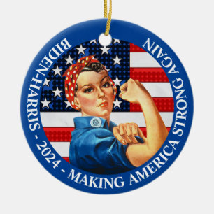 Décoration En Céramique Rendre l'Amérique forte Biden Harris 2024