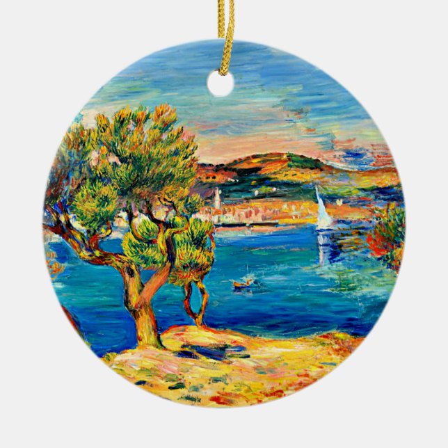 Décoration En Céramique Renoir - L'Estaque, célèbre peinture, (Devant)