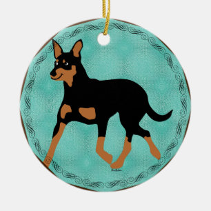 Décoration En Céramique Représentation australienne Kelpie Trotting 2