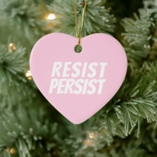 Décoration En Céramique Résiste Persistance rose pâle coeur mignon Noël