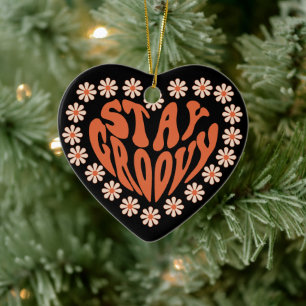 Décoration En Céramique Restez Super Coeur Avec Fleurs