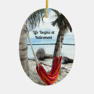 Décoration En Céramique Retraite: Hamac sur la plage