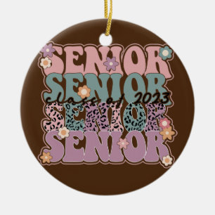 Décoration En Céramique Retro Boho Senior 2023 Classe De 2023 Graduation