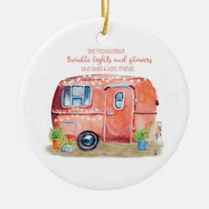 Décoration En Céramique Rétro citation lunatique d'amis de caravane de