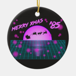 Décoration En Céramique Retro Vintage des années 80 Noël Père Noël Sle