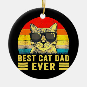 Décoration En Céramique Retro Vintage Meilleur Chat Papa Jamais Bump Ajust