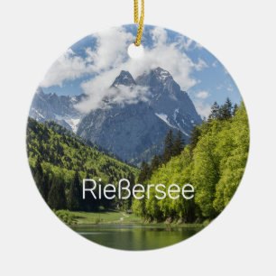 Décoration En Céramique Riessersee Alpes Garmisch Partenkirchen Bavière