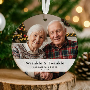 Décoration En Céramique Rincement amusant & Twinkle grand-parent garde pho