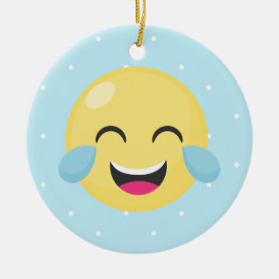 Décoration En Céramique Rire les points bruyants d'Emoji