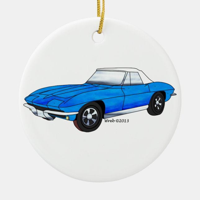 Décoration En Céramique Roadster de 66 Corvette (Devant)