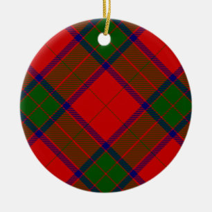Décoration En Céramique Robertson tartson rouge vert plaid
