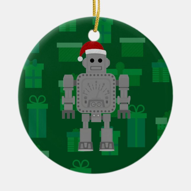 Décoration En Céramique robot xmas santa claus (Devant)