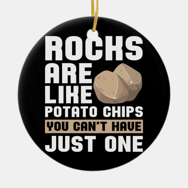 Décoration En Céramique Rock Collectionneur géologue Fossiles minéraux Roc (Devant)