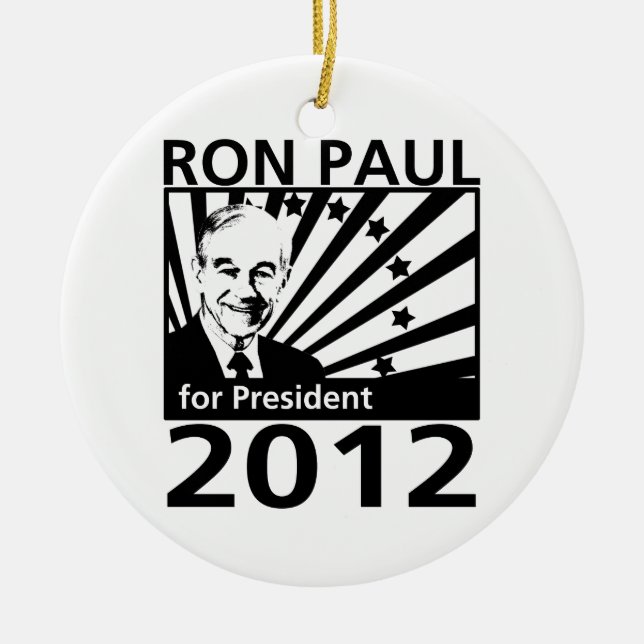 Décoration En Céramique Ron Paul pour le président 2012 (Devant)