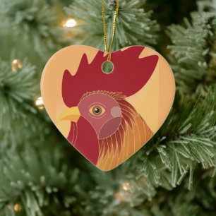 Décoration En Céramique Rooster
