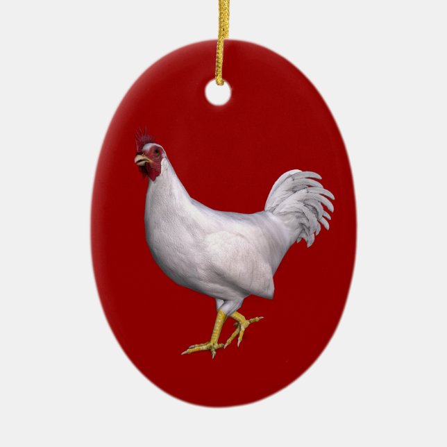 Décoration En Céramique Rooster blanc (Devant)