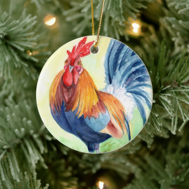 Décoration En Céramique Rooster de l'île de Kauai 4 (Arbre)