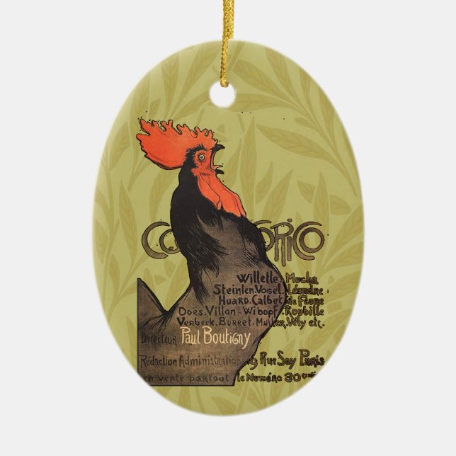 Décoration En Céramique Rooster Steinlen Cocorico (Devant)