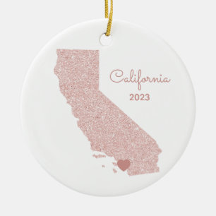 Décoration En Céramique Rose Gold Parties scintillant Californie Lieux de 