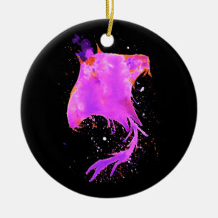 Décoration En Céramique Rose Manta Ray