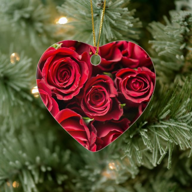 Décoration En Céramique Roses rouges (Arbre)
